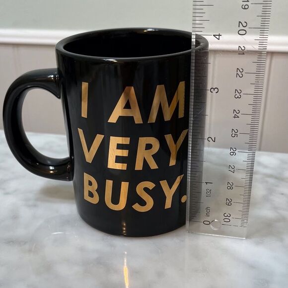 Coffee Mug I Am Busy from ban.do Hot Stuff Collection Black Gold - Picture 4 of 4